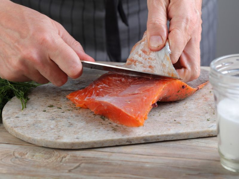 How To Take Skin Off Salmon